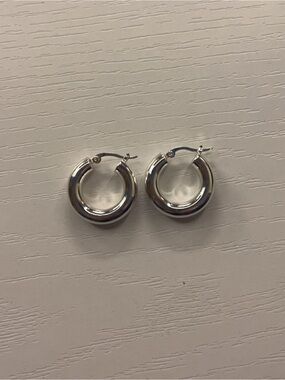 H&M Chunky Silver Hoop Earrings